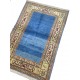 Tapis velours bleu et beige Oushak (Turquie) S02