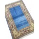 Tapis velours bleu et beige Oushak (Turquie) S02