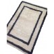 Tapis blanc et noir Tülü, tapis berbère, tapis beni ouarain S05