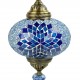 Lampe de chevet déco en mosaïque bleue Idia