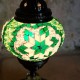 Lampe de chevet artisanale en moaïque verte Isnun, décoration orientale