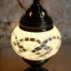 Petite lampe orientale en mosaïque blanche Jaria, décoration bohème