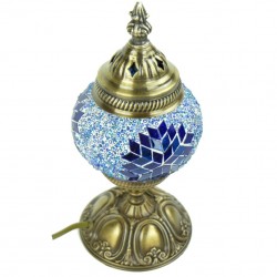 Petite lampe de chevet Jaria bleue