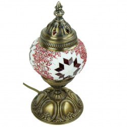 Petite lampe mosaïque Jaria rouge