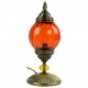 Lampe de chevet orange Akaïa, décoration orientale artisanale