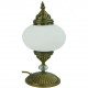 Lampe orientale de salon en verre dépoli et laiton Cynia