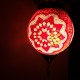 Lampe ethnique rouge en mosaïque Istiana, cadeau oriental