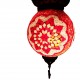 Lampe ethnique rouge en mosaïque Istiana, cadeau oriental