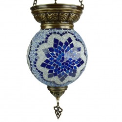 Lampe lanterne bleue Istia