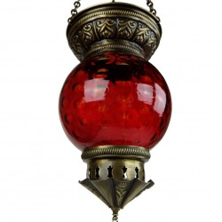 Lanterne orientale rouge Kirisha, déco ethnique chic