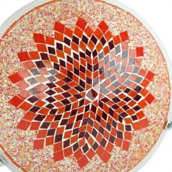 Plafonnier mosaïque Eshtan rouge et orange