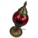 Lampe de chevet rouge Akaïa, decoration orientale