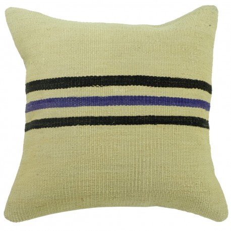 Housse de coussin en laine beige vintage C066