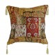 Coussin patchwork oriental Pisidia jaune