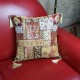 Coussin patchwork oriental Pisidia jaune