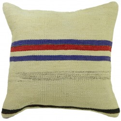 Coussin cosy en kilim artisanal Kolon C022, décoration bohème