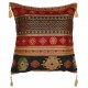 Coussin oriental chic noir et rouge Bythinia