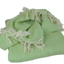 Plaid oriental Safys vert, couverture orientale