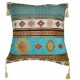 Coussin ethnique turquoise Bythinia