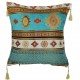 Coussin ethnique turquoise Bythinia