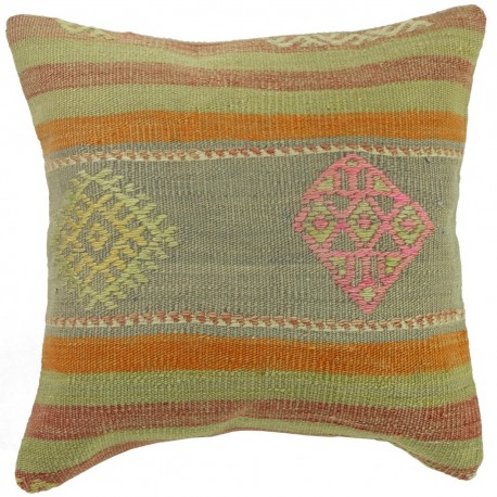 Coussin kilim pastel Kolon C095, décoration orientale