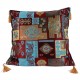 Coussin patchwork oriental turquoise Pisidia