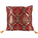 Coussin ethnique à fleurs Ionia rouge