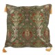 Coussin fleur oriental vert foncé Ionia