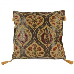 Housse de coussin à fleurs jaune Ionia