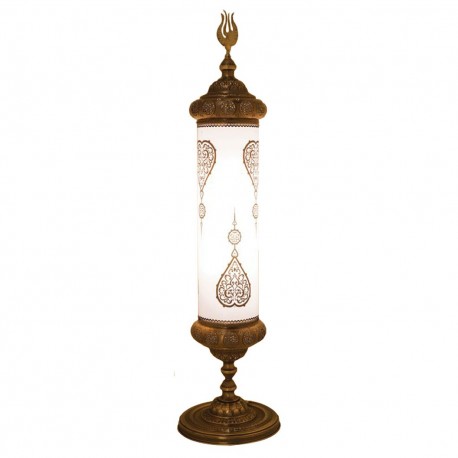 Lampe sur pied orientale en laiton artisanal Pasha