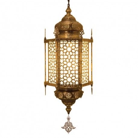 Grand lustre marocain en laiton Byfnès