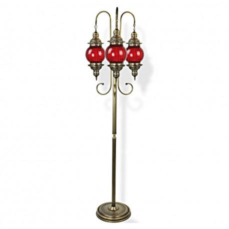 Lampadaire oriental rouge Essirah