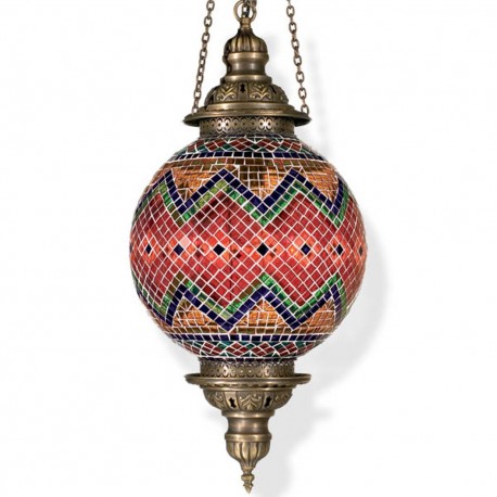 Lustre oriental en mosaique Kefia