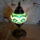 Lampe de chevet artisanale en moaïque verte Isnun, décoration orientale