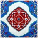 Carreau artisanal d'Iznik Galat 20x20