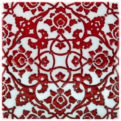 Faïence arabesques rouges Zeneshi 20x20