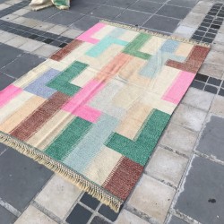 Tapis Patchwork Multiocolore en kilim S09