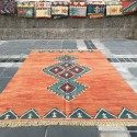 Tapis Kilim Rouge Pastel K08