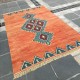 Tapis Kilim Rouge Pastel K08