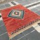 Tapis orientlal rouge en kilim artisanal K09