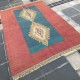 Tapis oriental rouge et bleu d'Anatolie S02