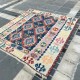 Tapis bohème ethnique en kilim turc K03