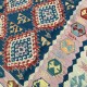 Tapis bohème ethnique en kilim turc K03