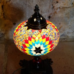 Lampe de chevet déco en mosaïque Ashnan