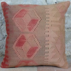 Housse de coussin ethnique rose Kolon D028