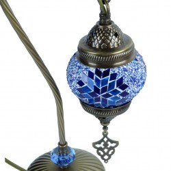 Lampe de chevet orientale bleue Irouna, idée déco