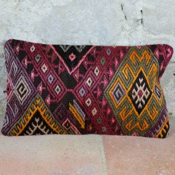Coussin Lumbar D012 en kilim