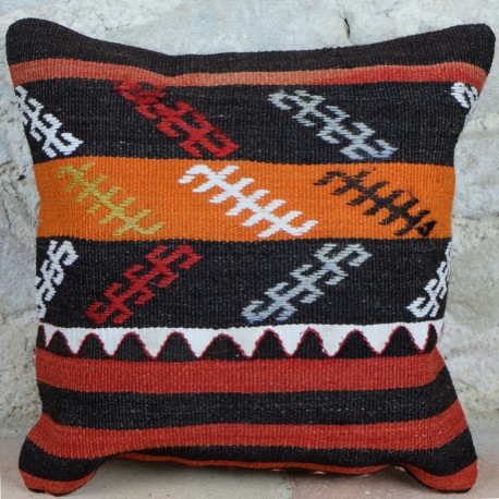 Housse de coussin en kilim Kolon D007 pour une décoration intérieure originale et chaleureuse