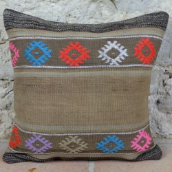 Coussin kilim vintage Kolon E043