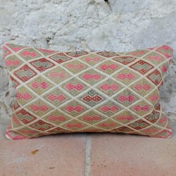 Housse de coussin Lumbar E014 en kilim oriental